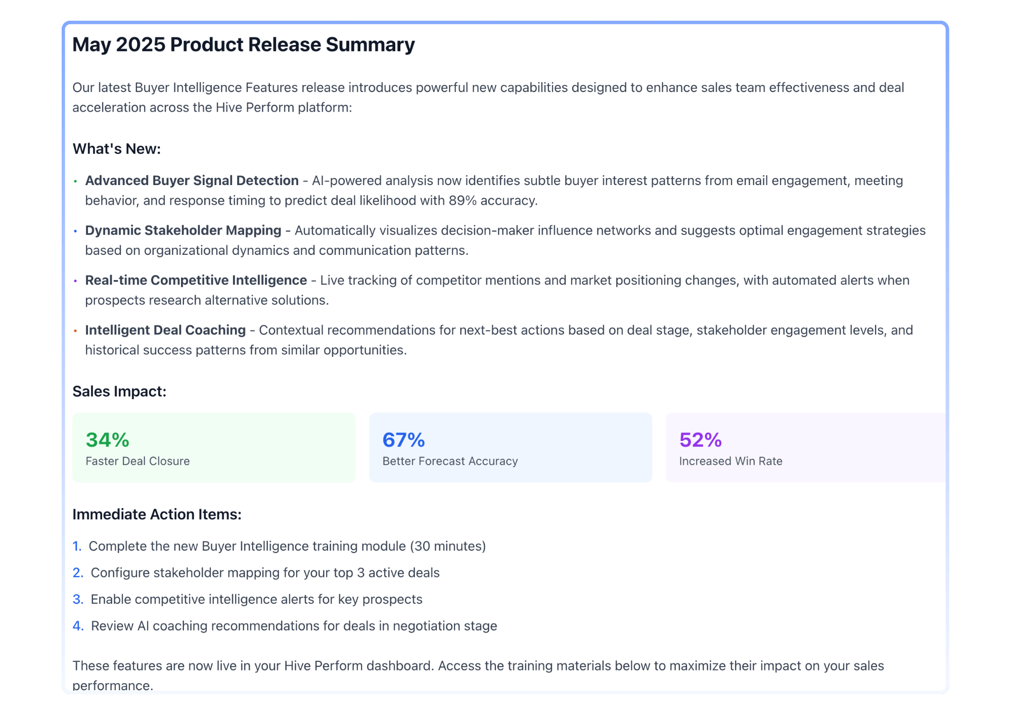 Keep product knowledge fresh